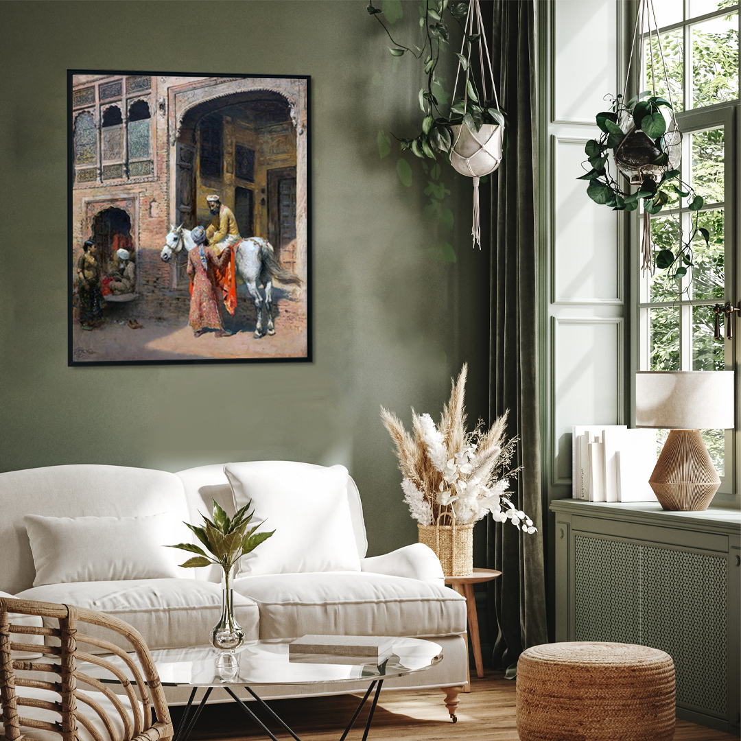 Edwin Lord Weeks Cashmere Painting 4 :5 Vertical Premium Wall Art Canvas by MeriDeewar