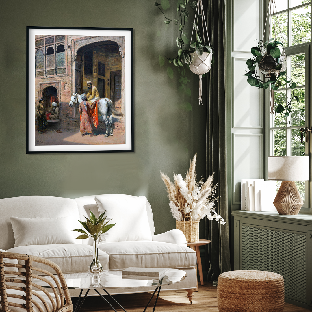 Edwin Lord Weeks Cashmere Painting 4 :5 Vertical Premium Wall Art Canvas by MeriDeewar