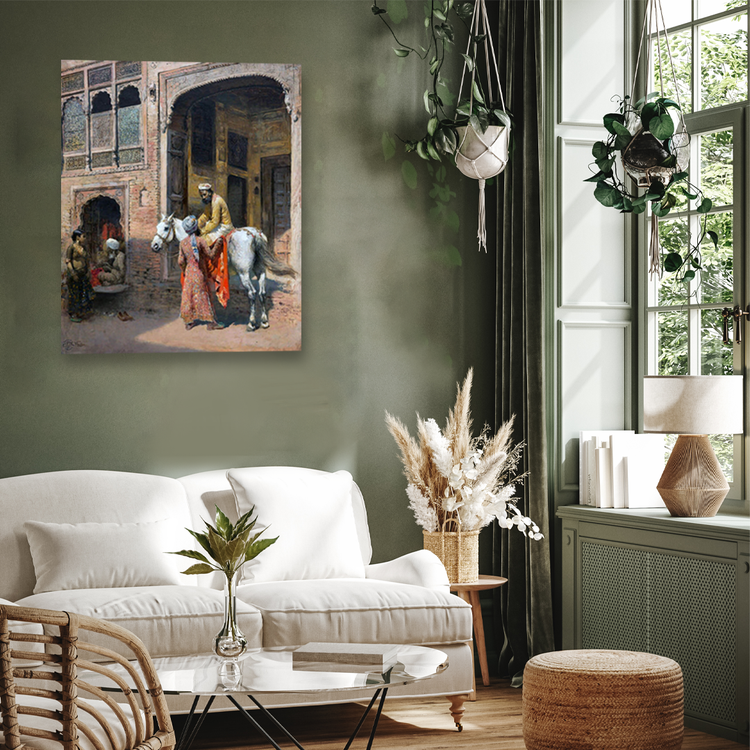 Edwin Lord Weeks Cashmere Painting 4 :5 Vertical Premium Wall Art Canvas by MeriDeewar