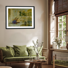 Edwin Lord Weeks Game of Chess Painting 4 : 3 Horizontal Premium Wall Art Canvas by MeriDeewar