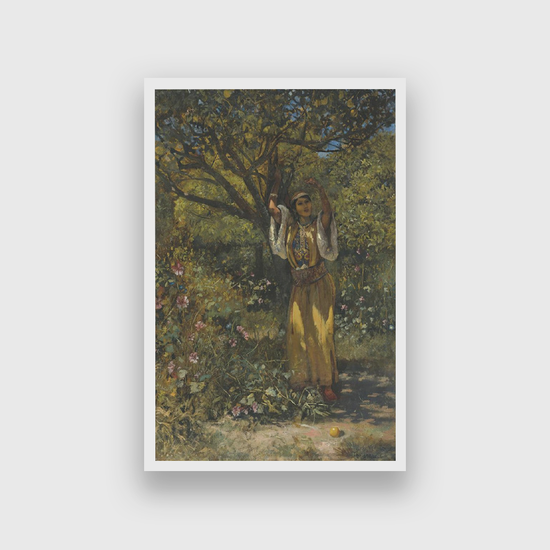 Edwin lord Weeks in the Garden 1876 Painting 2 : 3 Vertical Premium Wall Art Canvas by MeriDeewar