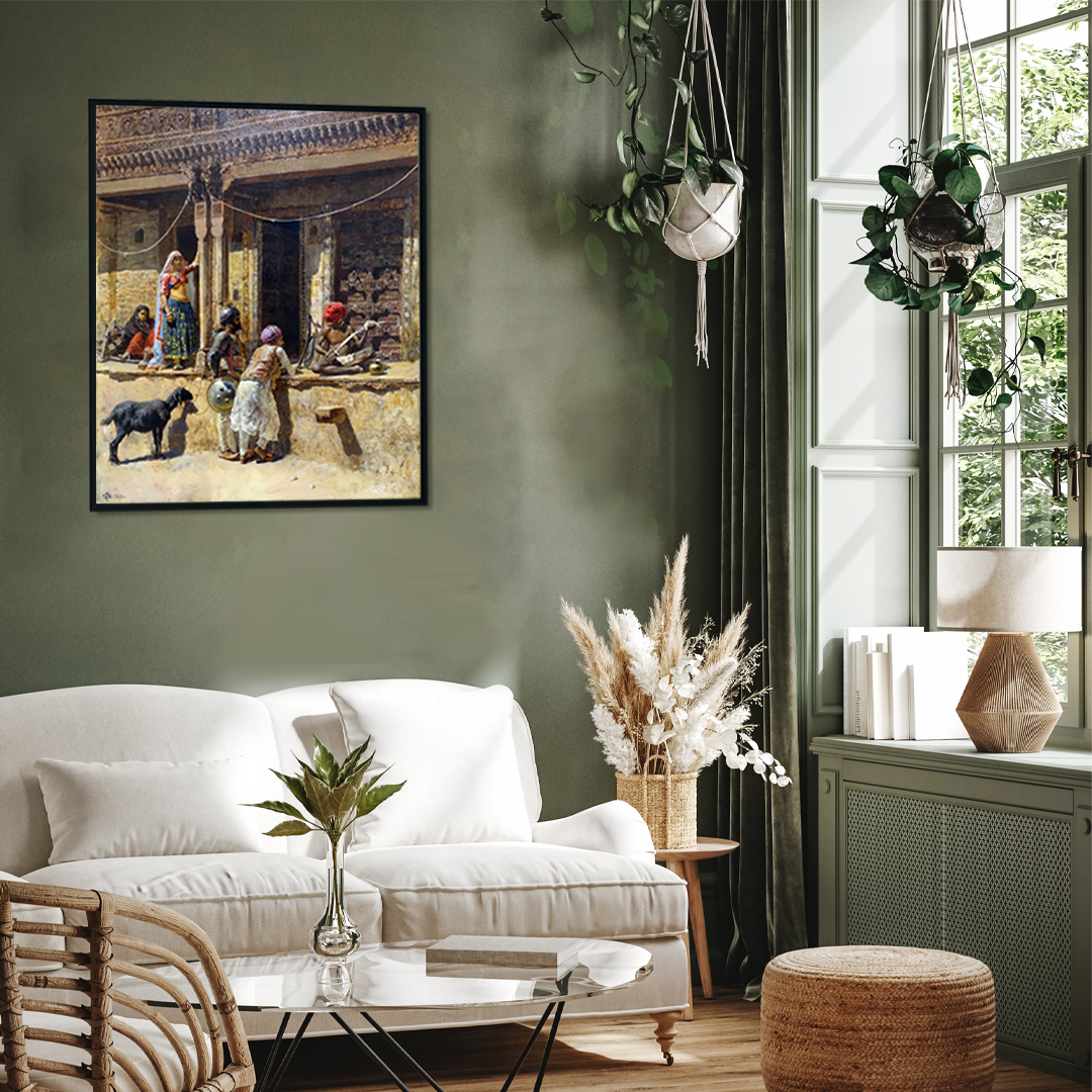 Edwin Lord Weeks the Soldier of the Rajah Painting 3 : 4 Vertical Premium Wall Art Canvas by MeriDeewar