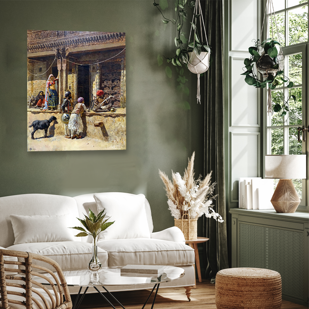 Edwin Lord Weeks the Soldier of the Rajah Painting 3 : 4 Vertical Premium Wall Art Canvas by MeriDeewar