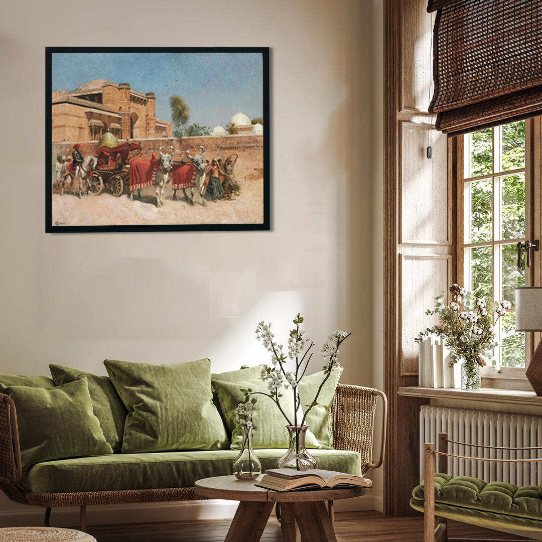 Edwin Lord Weeks Wedding Procession Before a Palace Painting 5 : 4 Horizontal Premium Wall Art Canvas by MeriDeewar