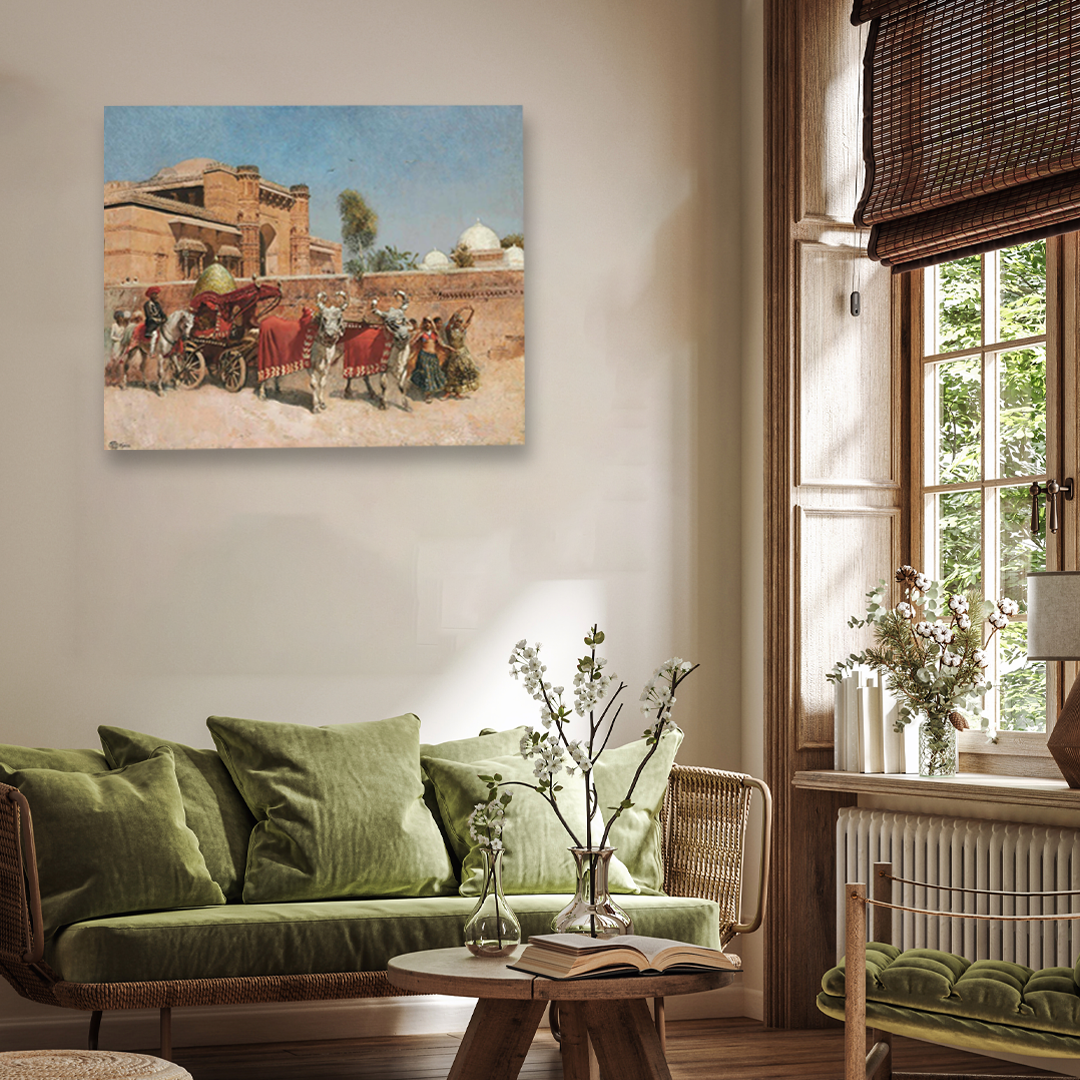 Edwin Lord Weeks Wedding Procession Before a Palace Painting 5 : 4 Horizontal Premium Wall Art Canvas by MeriDeewar