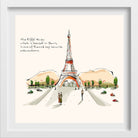 Eiffel Tower Artwork Painting - Meri Deewar 1 : 1 Square Premium Wall Art Canvas by MeriDeewar