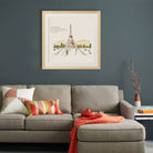 Eiffel Tower Artwork Painting - Meri Deewar 1 : 1 Square Premium Wall Art Canvas by MeriDeewar
