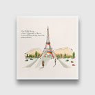 Eiffel Tower Artwork Painting - Meri Deewar 1 : 1 Square Premium Wall Art Canvas by MeriDeewar
