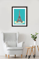 Eiffel Tower Illustration Painting - Meri  Deewar 3 : 4 Vertical Premium Wall Art Canvas by MeriDeewar