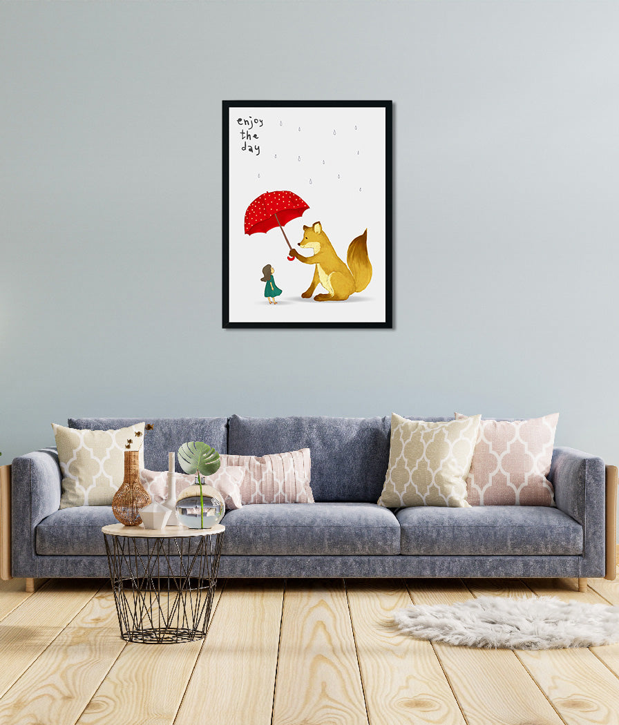 Elegant Poetry Girl Painting 3 : 4 Vertical Premium Wall Art Canvas by MeriDeewar