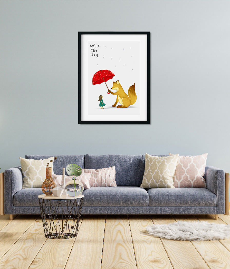 Elegant Poetry Girl Painting 3 : 4 Vertical Premium Wall Art Canvas by MeriDeewar