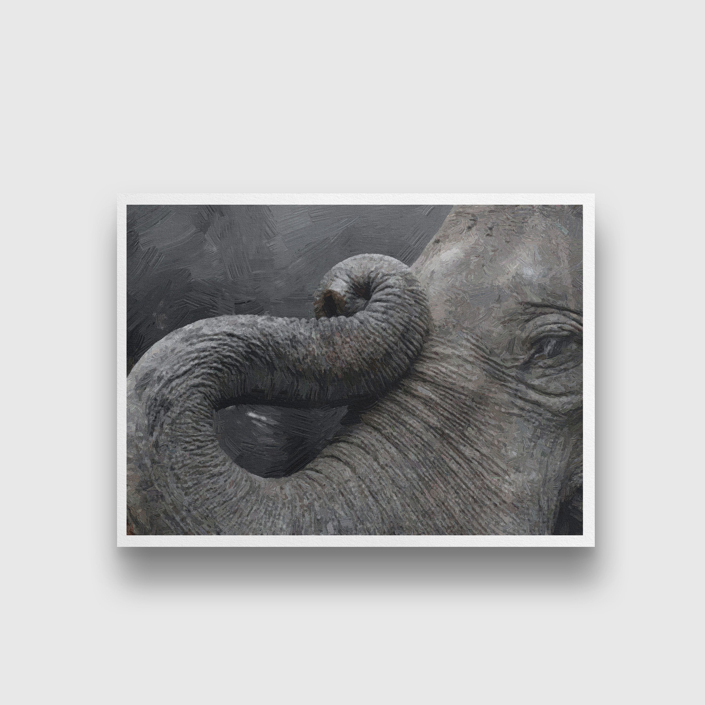 Elephant Eye painting - Meri Deewar 3 : 2 Horizontal Premium Wall Art Canvas by MeriDeewar
