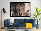 Elephants Painting - Meri Deewar 3 : 2 Horizontal Premium Wall Art Canvas by MeriDeewar