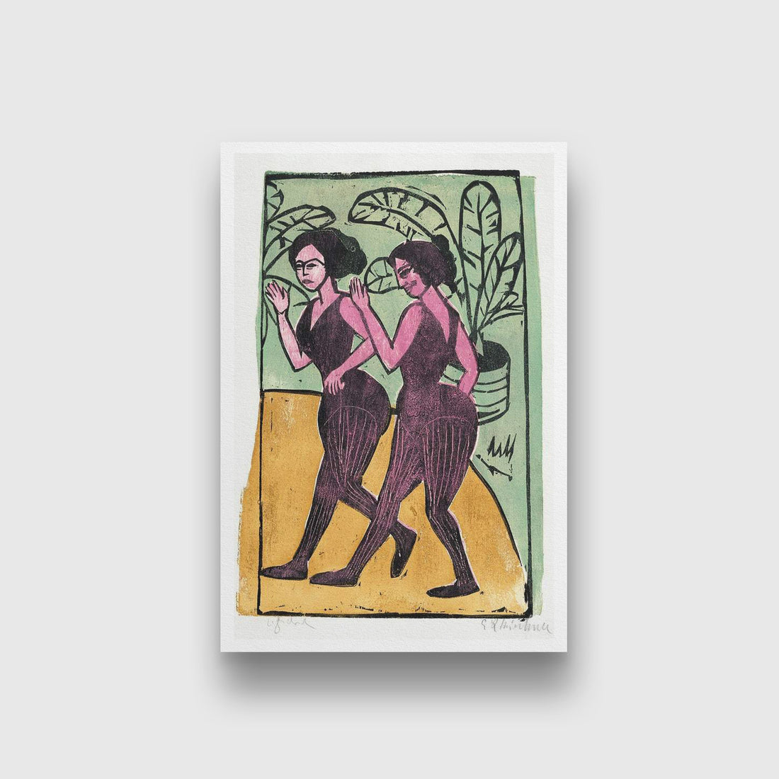 English Step Dancers Painting - MeriDeewar 2 : 3 Vertical Premium Wall Art Canvas by MeriDeewar