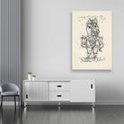 Esel painting - Meri Deewar 2 : 3 Vertical Premium Wall Art Canvas by MeriDeewar