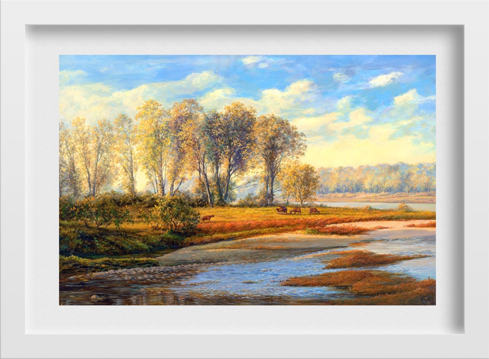 Evening Light Painting - Meri Deewar 3 : 2 Horizontal Premium Wall Art Canvas by MeriDeewar