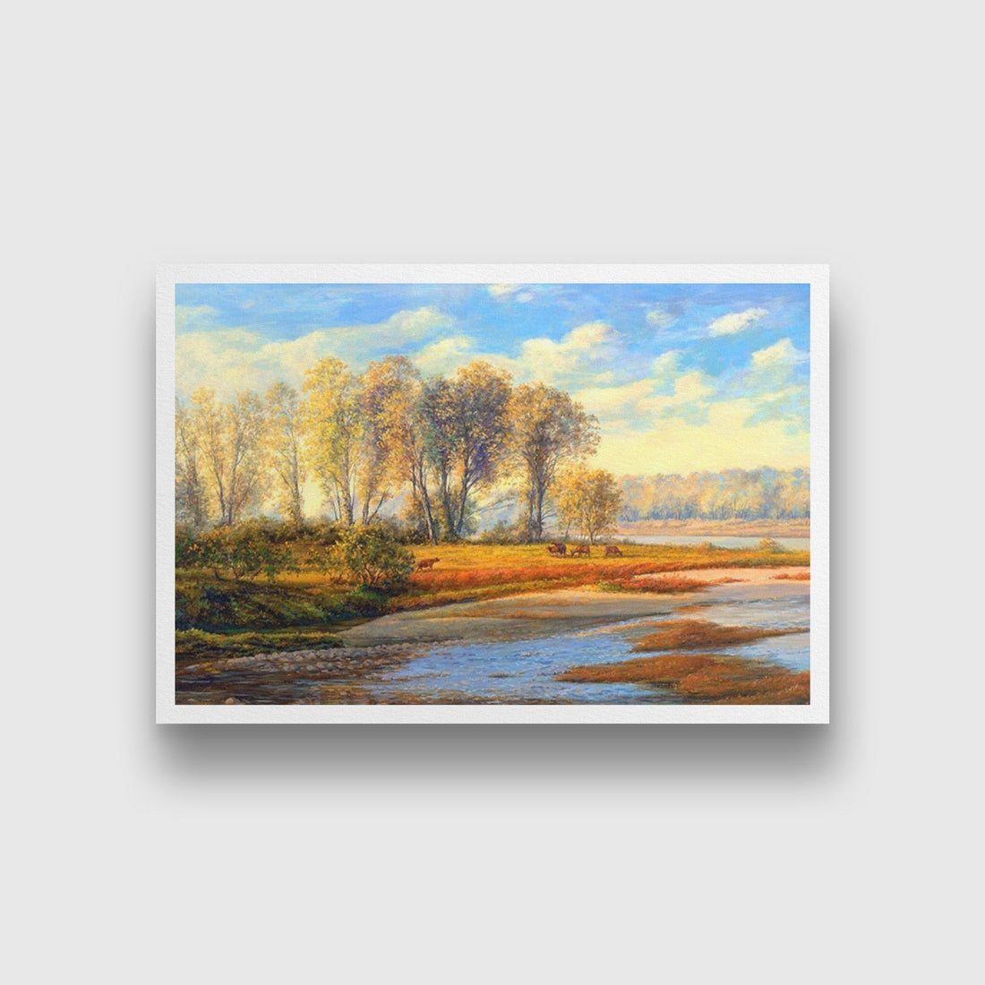 Evening Light Painting - Meri Deewar 3 : 2 Horizontal Premium Wall Art Canvas by MeriDeewar