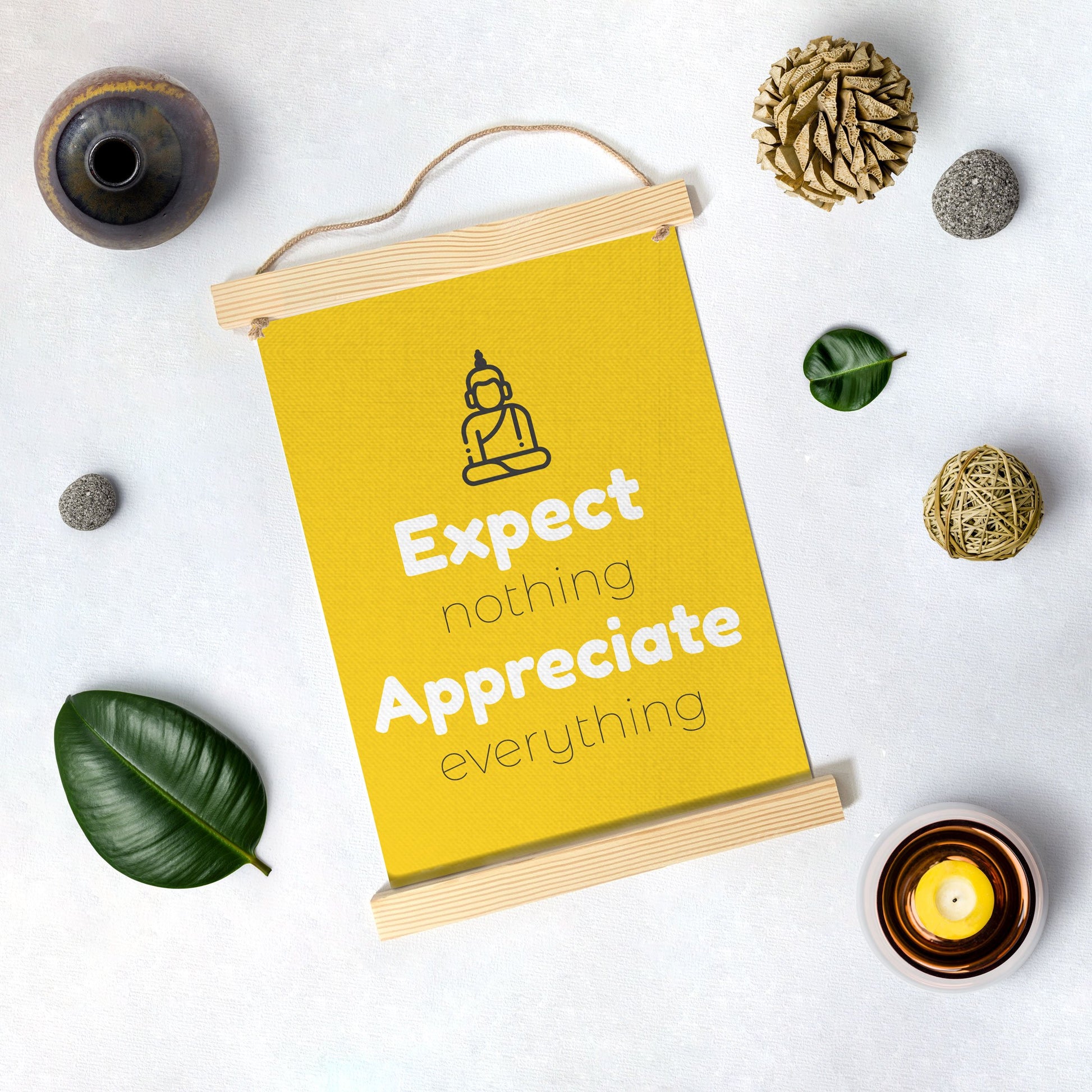 Expect nothing Poster Canvas Hanging Canvas Premium Wall Art Canvas by MeriDeewar