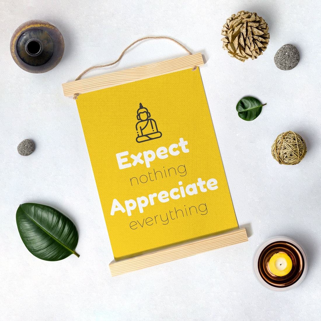 Expect nothing Poster Canvas Hanging Canvas Premium Wall Art Canvas by MeriDeewar