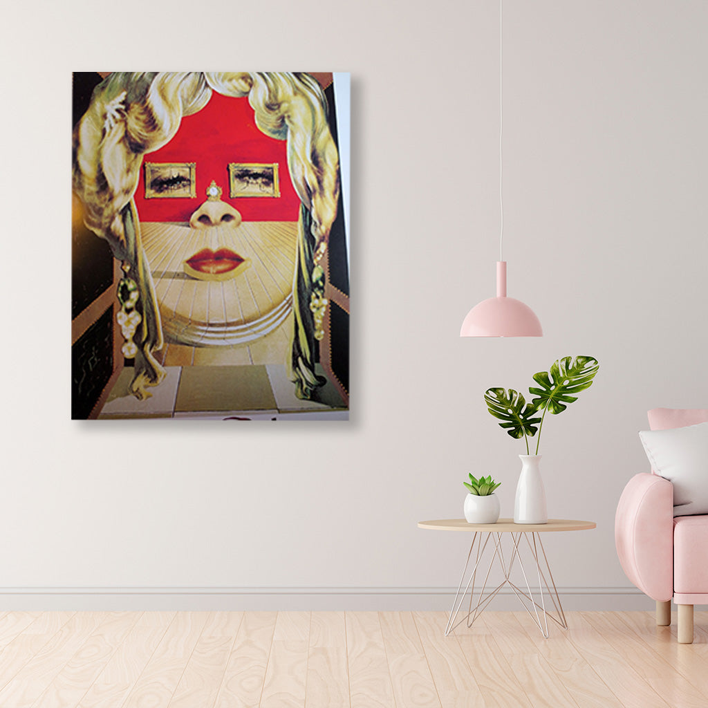 Face of Mae West Painting - Meri Deewar 4 :5 Vertical Premium Wall Art Canvas by MeriDeewar