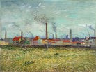 Factories at Clichy (1887) famous painting 4 : 3 Horizontal Premium Wall Art Canvas by MeriDeewar
