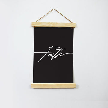 Faith Poster Canvas Hanging Canvas Premium Wall Art Canvas by MeriDeewar