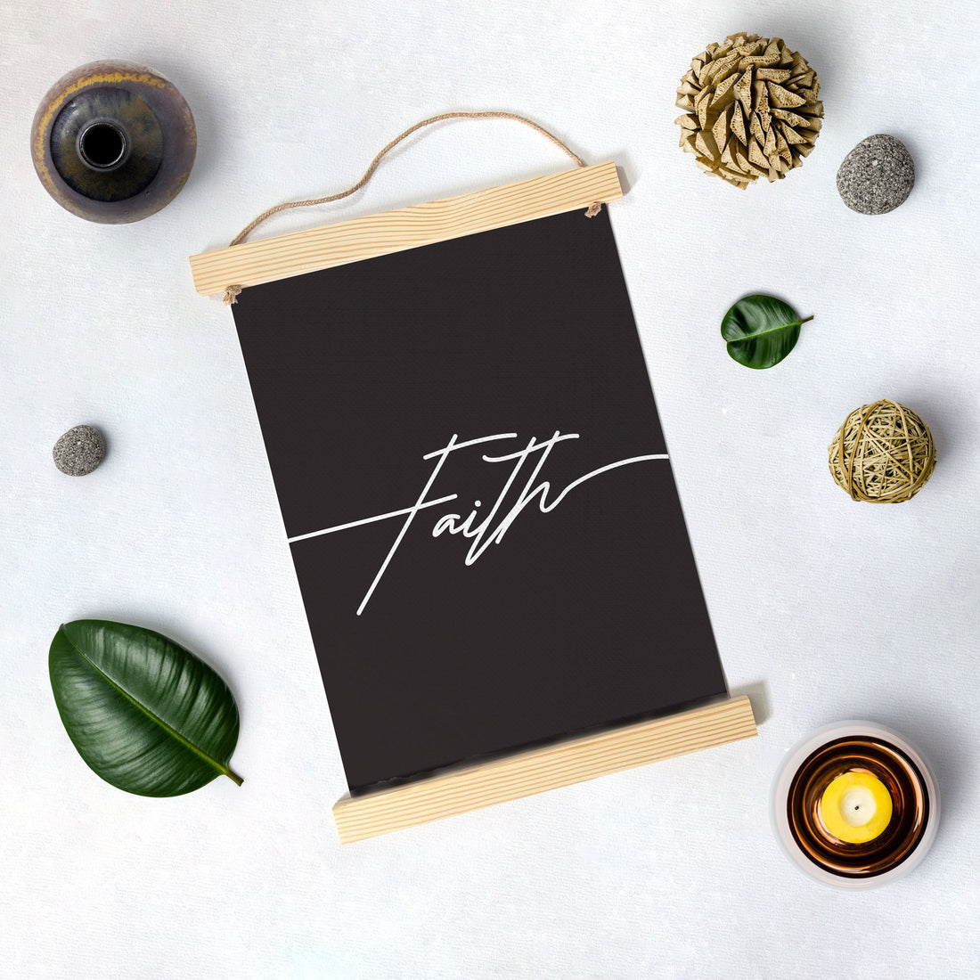 Faith Poster Canvas Hanging Canvas Premium Wall Art Canvas by MeriDeewar