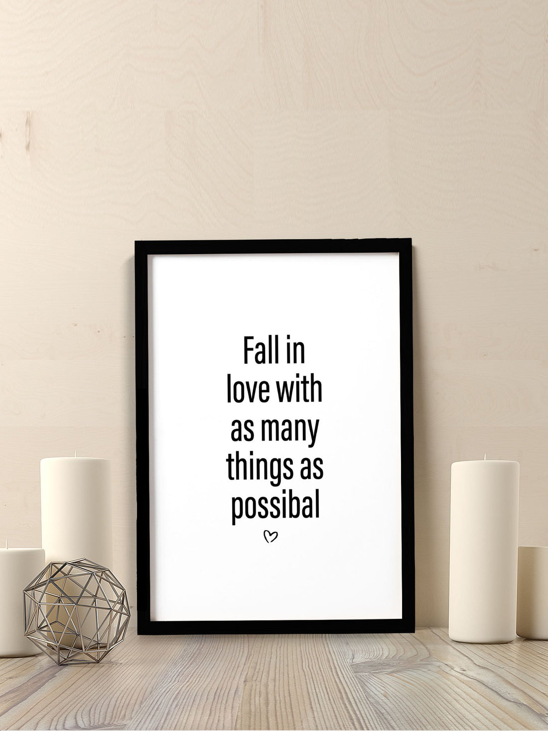Fall In Love _Poster Poster A3 / Poster Premium Wall Art Canvas by MeriDeewar