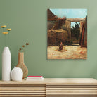 Farmyard painting - Meri Deewar 4 :5 Vertical Premium Wall Art Canvas by MeriDeewar