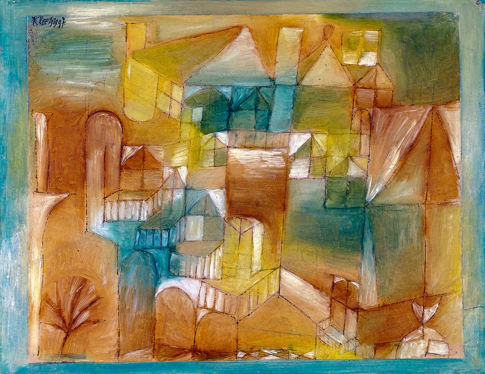 Fasçsade brown-green painting - Meri Deewar 4 : 3 Horizontal Premium Wall Art Canvas by MeriDeewar