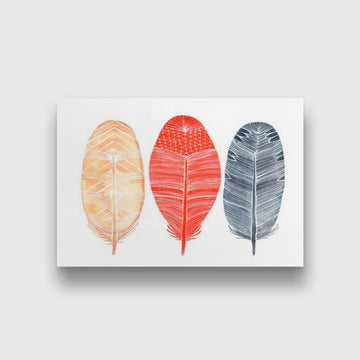 Feathers Painting Painting - Meri Deewar 3 : 2 Horizontal Premium Wall Art Canvas by MeriDeewar