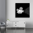 film camera painting 1 : 1 Square Premium Wall Art Canvas by MeriDeewar