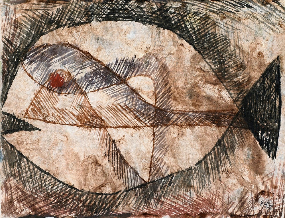 Fisch Painting - Meri Deewar 4 : 3 Horizontal Premium Wall Art Canvas by MeriDeewar
