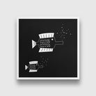 fish painting 1 : 1 Square Premium Wall Art Canvas by MeriDeewar