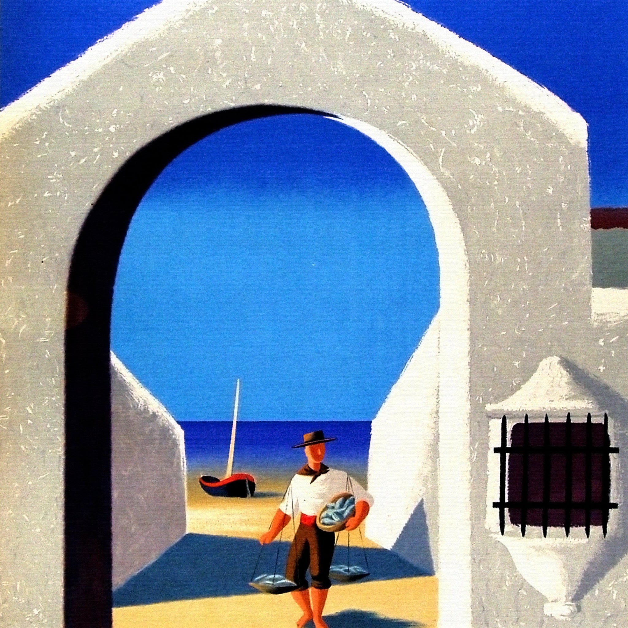 Fisherman from Spain vintage poster Poster A3 / Poster Premium Wall Art Canvas by MeriDeewar