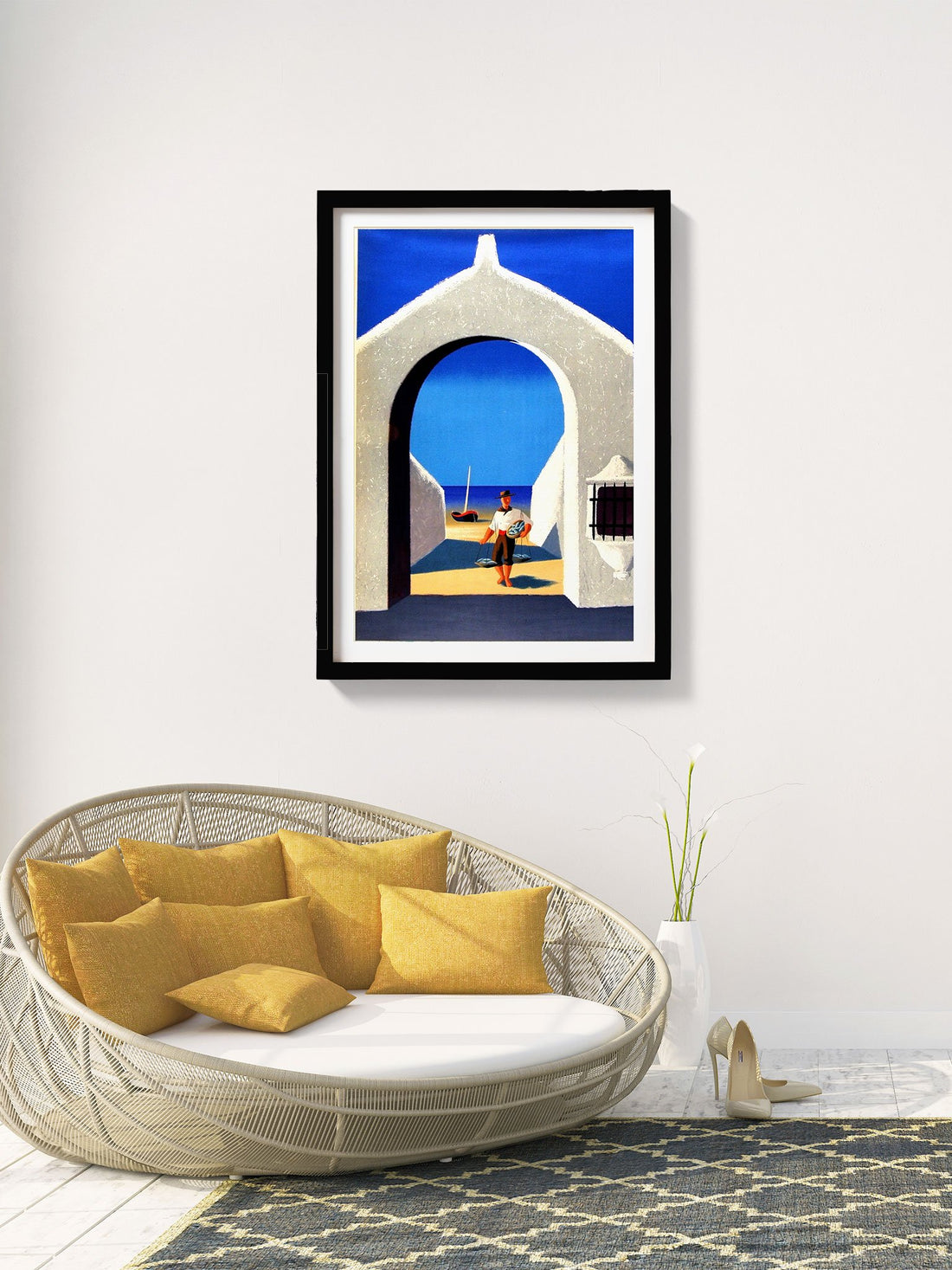 Fisherman from Spain vintage poster Poster A3 / Poster Premium Wall Art Canvas by MeriDeewar