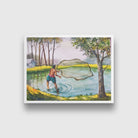 Fishing Advenures Painting - Meri Deewar 4 : 3 Horizontal Premium Wall Art Canvas by MeriDeewar