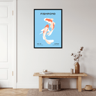 Fishpond Painting 3 : 4.2 Vertical Premium Wall Art Canvas by MeriDeewar