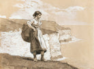 Flamborough Head painting - Meri Deewar 4 : 3 Horizontal Premium Wall Art Canvas by MeriDeewar