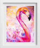 Flamingo Painting - Meri Deewar 2 : 3 Vertical Premium Wall Art Canvas by MeriDeewar