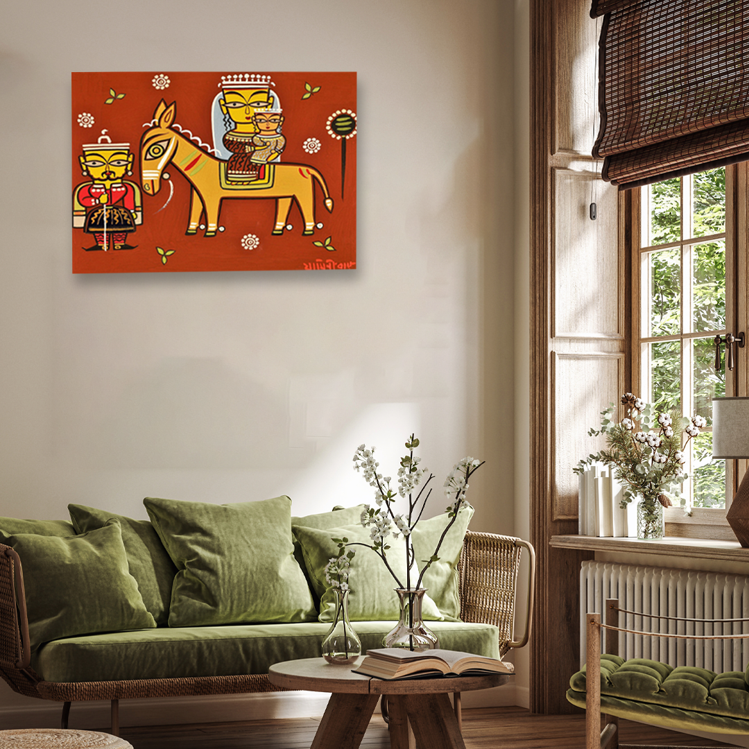 Flight to Egypt Painting 3 : 2 Horizontal Premium Wall Art Canvas by MeriDeewar