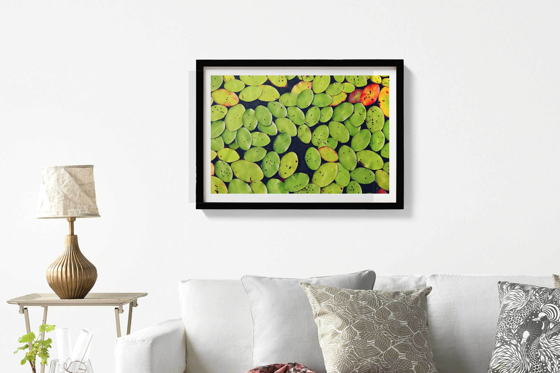 Floating Leaves Painting - Meri Deewar 3 : 2 Horizontal Premium Wall Art Canvas by MeriDeewar