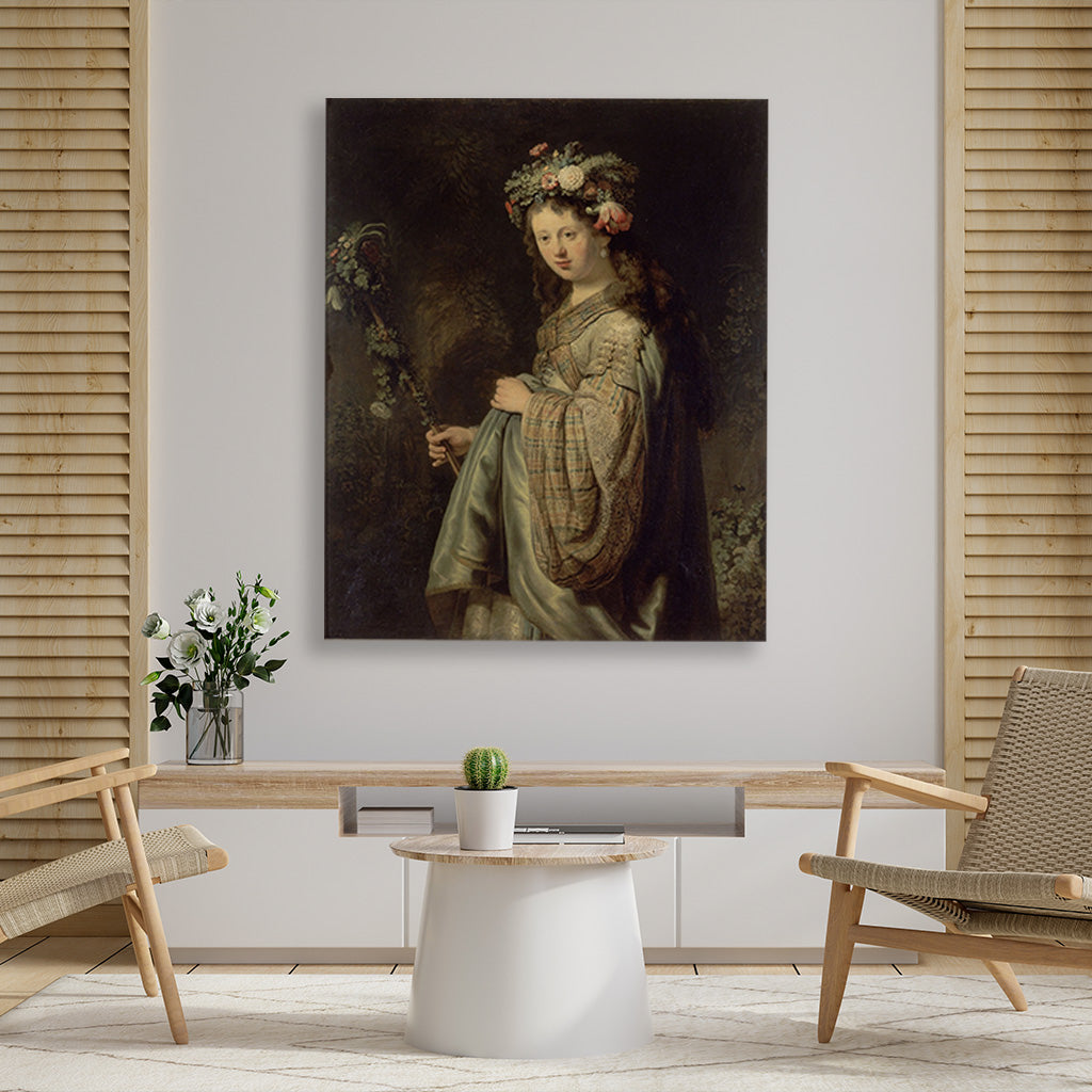 Flora Painting - Meri Deewar 4 :5 Vertical Premium Wall Art Canvas by MeriDeewar