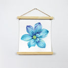 Flower In Deep Blue Wall Art Hanging Canvas Painting - Meri Deewar Hanging Canvas Premium Wall Art Canvas by MeriDeewar