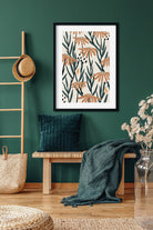 Flower Pattern Style Painting 2 : 3 Vertical Premium Wall Art Canvas by MeriDeewar