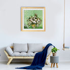 Flower Pot Painting - Meri Deewar 1 : 1 Square Premium Wall Art Canvas by MeriDeewar