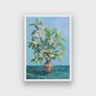 Flower vase gouache Oil Painting 2 : 3 Vertical Premium Wall Art Canvas by MeriDeewar