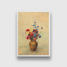 Flowers in a Vase painting 3 : 4 Vertical Premium Wall Art Canvas by MeriDeewar