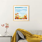 Flowers Painting - Meri Deewar 1 : 1 Square Premium Wall Art Canvas by MeriDeewar