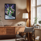 Flowers vase gouache Painting 2 : 3 Vertical Premium Wall Art Canvas by MeriDeewar